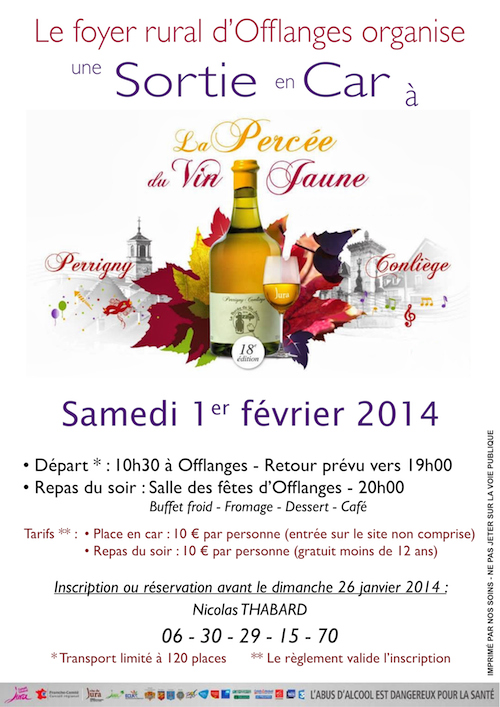 Affiche Percee du Vin Jaune 2014