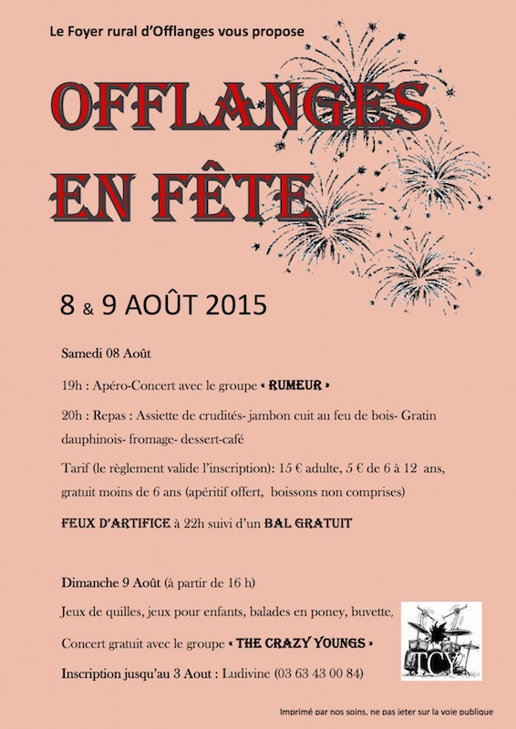 Affiche fête d'Offlanges
