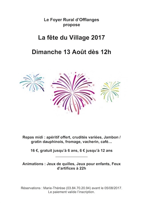 Affiche fête d'Offlanges