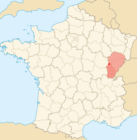 Localisation d'Offlanges - Département du Jura - Région Franche-Comté - France